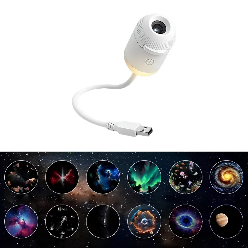 Proyector Nocturno Galaxy 2 en 1 USB