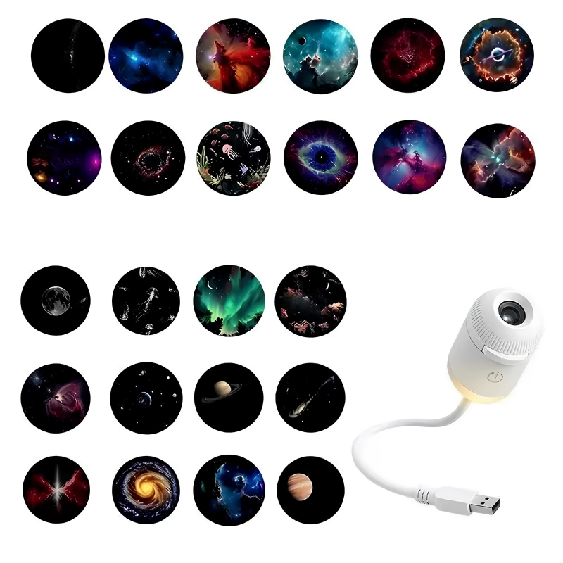 Proyector Nocturno Galaxy 2 en 1 USB
