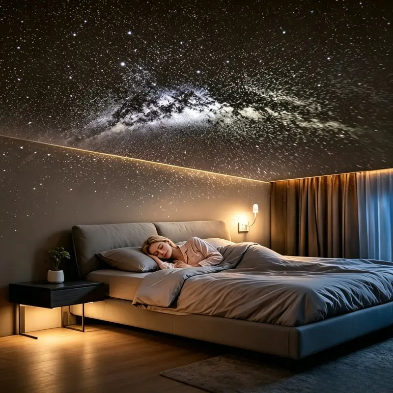 2-In-1 Projector Night Light,Usb Galaxy Projector with 12 Random Sliding Projection Films,Starry Sky Night Light Projector with Adjustable Brightness for Car,Room Decor, Wall Lamp, a Wonderful Gift